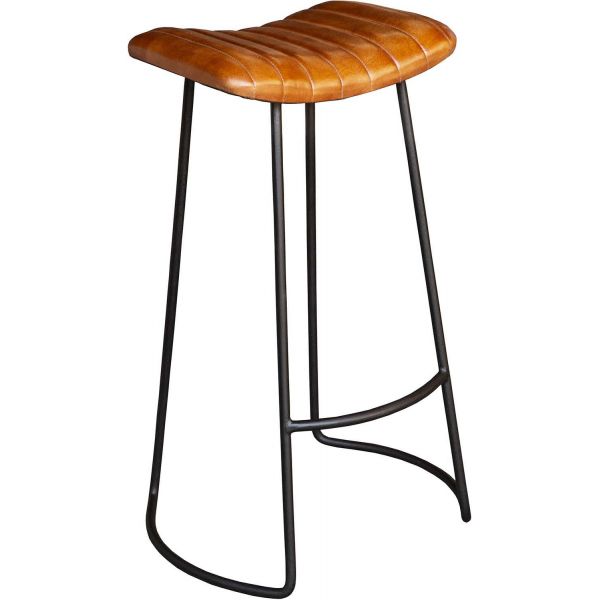 Tabouret de bar assise cuir Texas