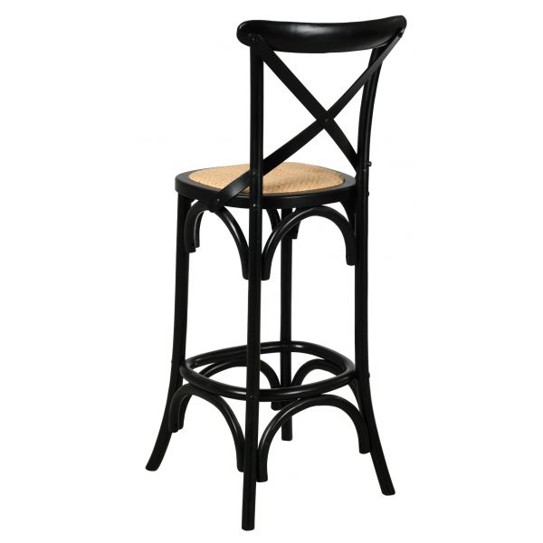 Tabouret de bar bois et rotin Bistrot chic - AUBRY GASPARD