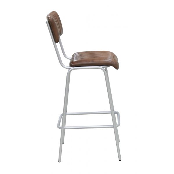 Tabouret de bar en cuir et métal - AUB-5001