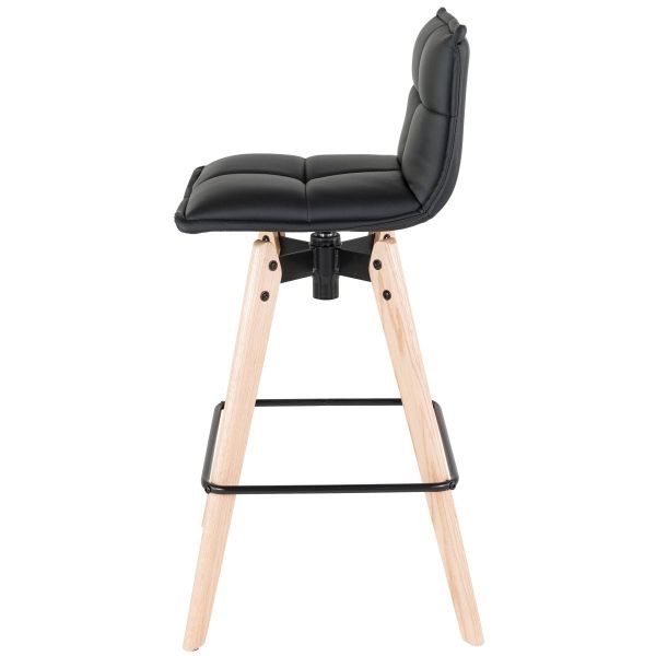 Tabouret de bar design avec pieds en chêne - PRO-1063