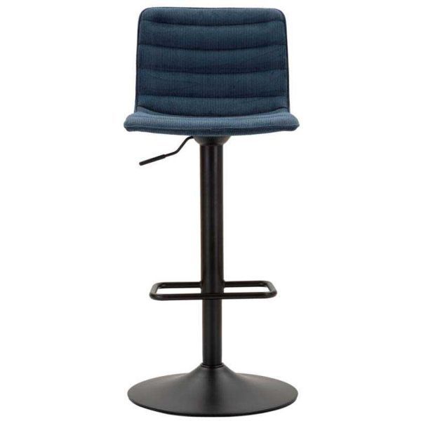 Tabouret de bar en métal assise et dossier matelassé hauteur réglable - 159