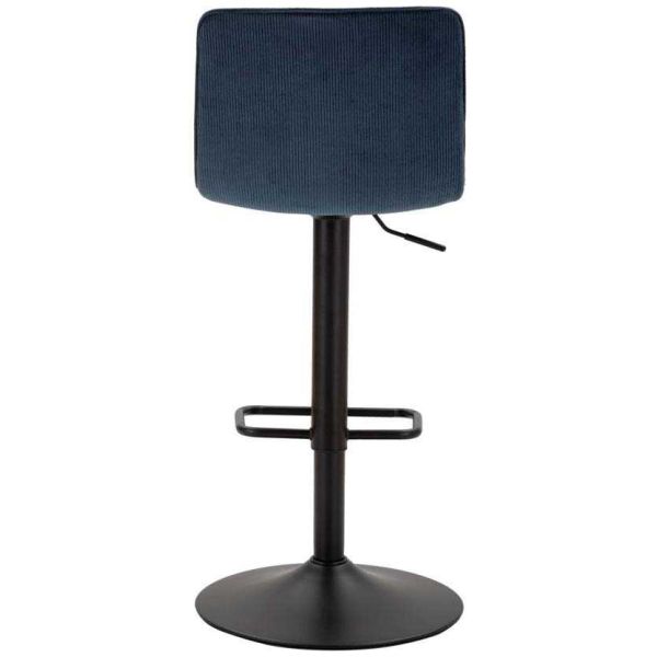 Tabouret de bar en métal assise et dossier matelassé hauteur réglable - 6