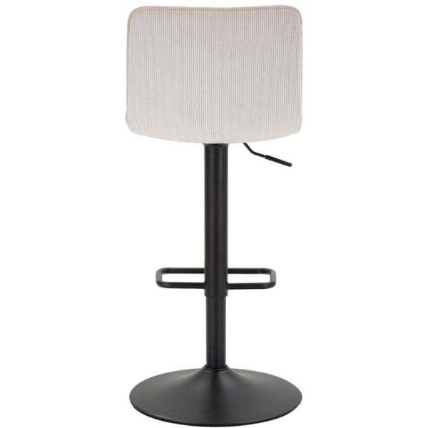 Tabouret de bar en métal assise et dossier matelassé hauteur réglable - 6