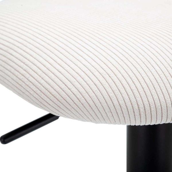 Tabouret de bar en métal avec dossier hauteur réglable - 8