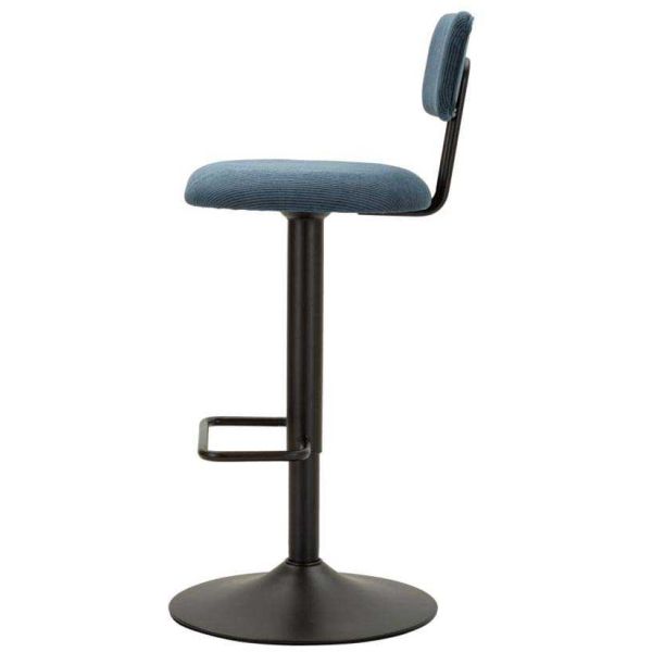 Tabouret de bar en métal avec dossier hauteur réglable - 5