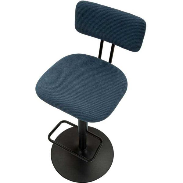Tabouret de bar en métal avec dossier hauteur réglable - 7