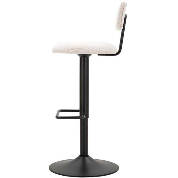 Tabouret de bar en métal avec dossier hauteur réglable - 5
