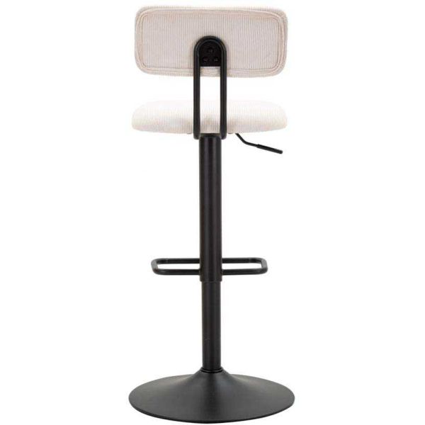 Tabouret de bar en métal avec dossier hauteur réglable - 6