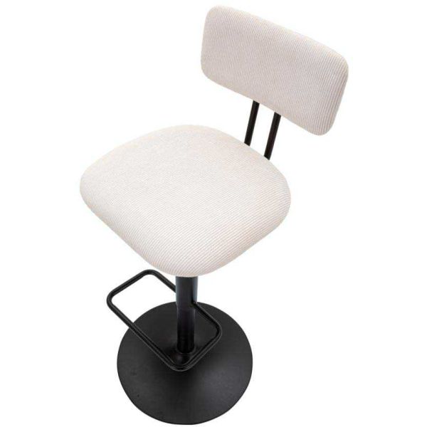 Tabouret de bar en métal avec dossier hauteur réglable - 7