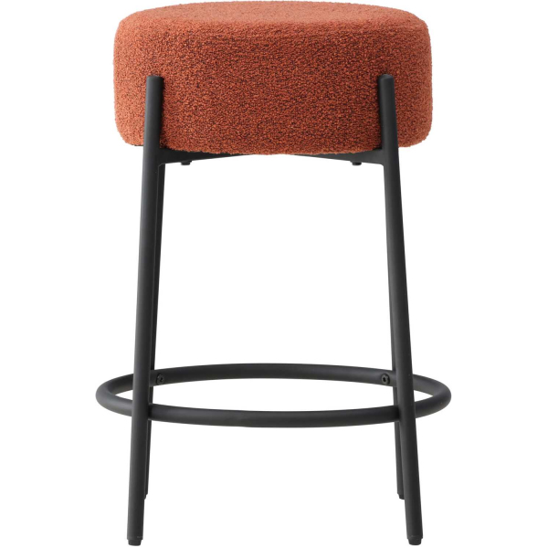 Tabouret de bar en métal et tissu bouclette Tucson - VEN-1078
