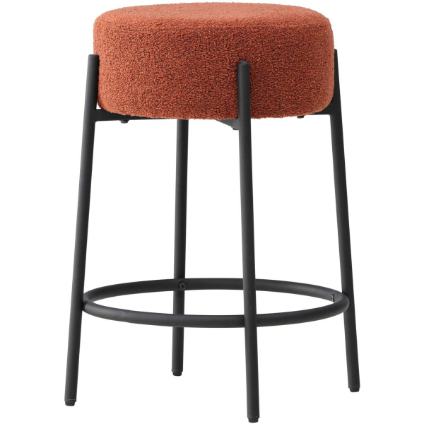 Tabouret de bar en métal et tissu bouclette Tucson - 99,90