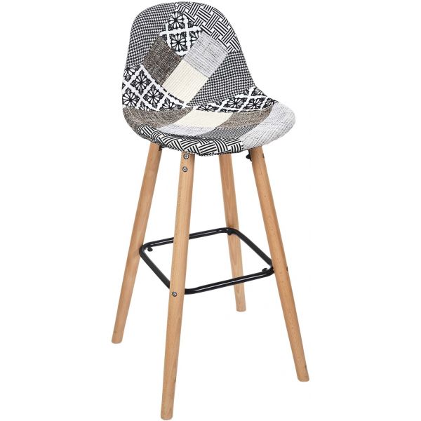 Tabouret de bar scandinave Patchwork