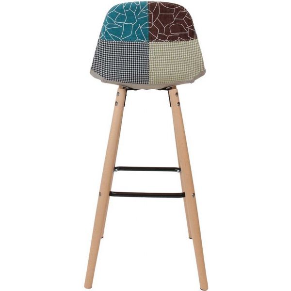Tabouret de bar scandinave patchwork - 5