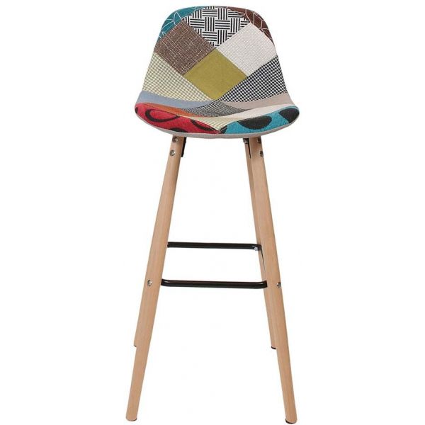 Tabouret de bar scandinave patchwork - 84,90