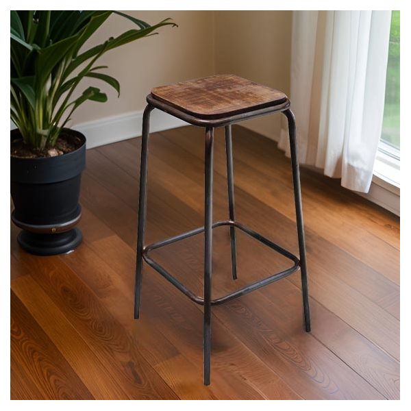 Tabouret de bar style écolier - ANTIC LINE CRéATIONS