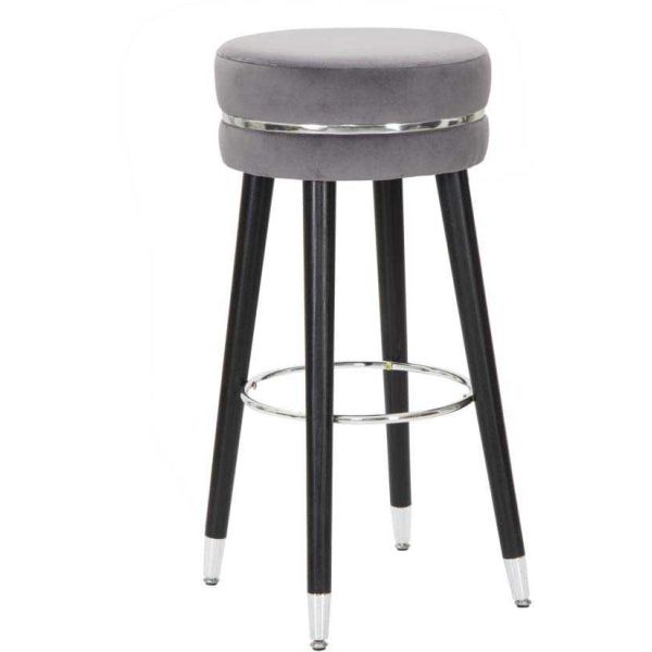 Tabouret de bar en tissu Paris 35 x 74 cm