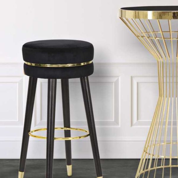 Tabouret de bar en tissu Paris - MAURO FERRETTI