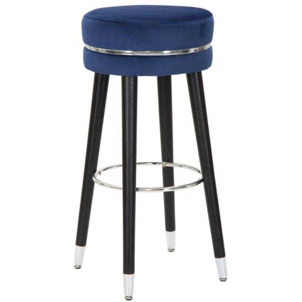 Tabouret de bar en tissu Paris 35 x 74 cm