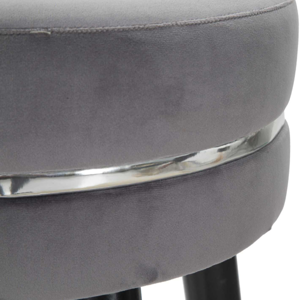 Tabouret de bar en tissu et métal Paris 35 x 74 cm - 6