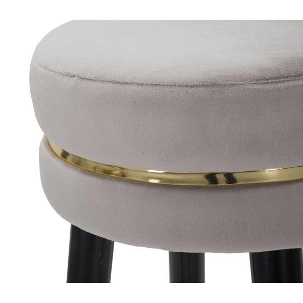 Tabouret de bar en tissu et métal Paris 35 x 74 cm - 6