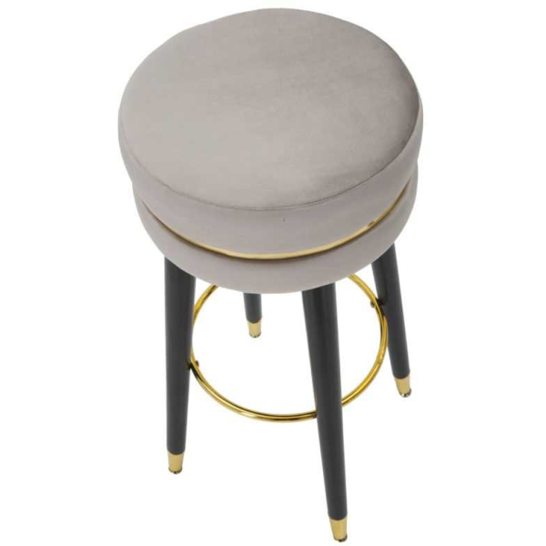 Tabouret de bar en tissu et métal Paris 35 x 74 cm - 5