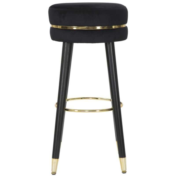 Tabouret de bar en tissu et métal Paris 35 x 74 cm - MAU-0809