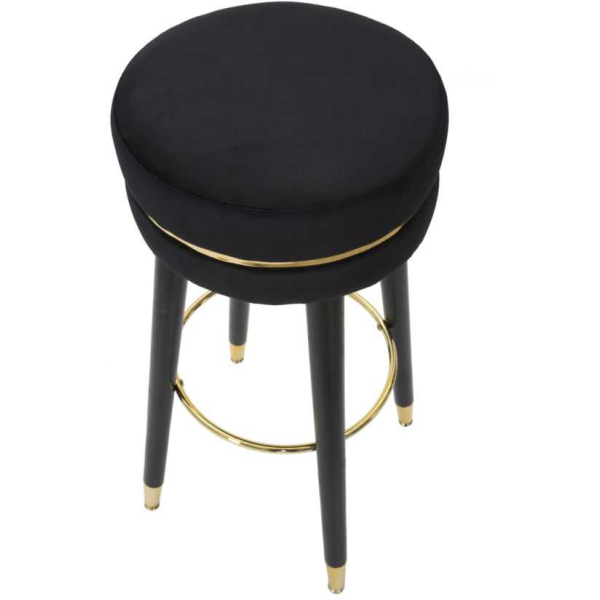 Tabouret de bar en tissu et métal Paris 35 x 74 cm - 99,90