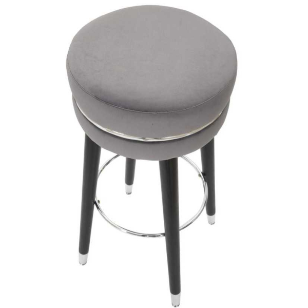 Tabouret de bar en tissu et métal Paris 35 x 74 cm - 5
