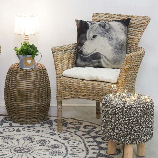 Tabouret bas en coton - AUBRY GASPARD