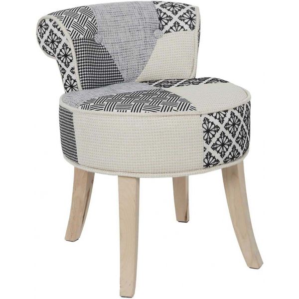 Tabouret bas patchwork Eleonor