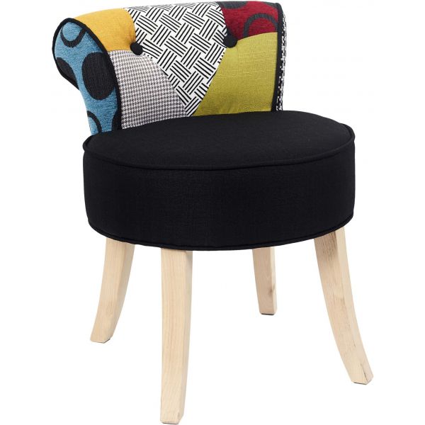 Tabouret bas patchwork Eleonor