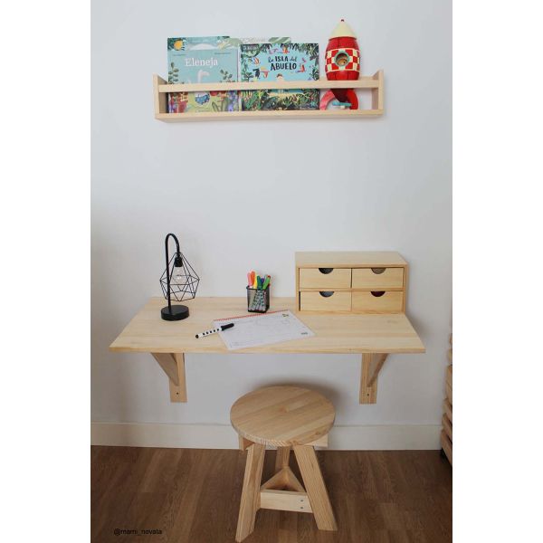 Tabouret bas en pin massif One - 6