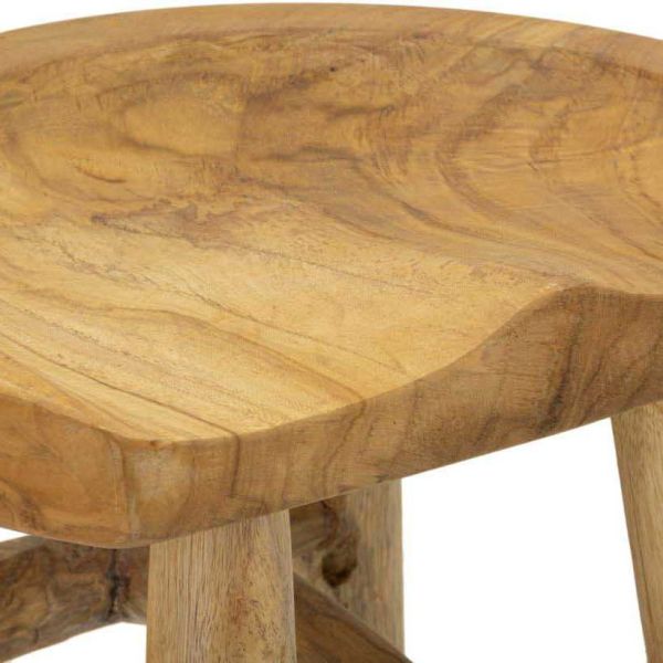 Tabouret bas en teck 40 x 32 x 42 cm - 7