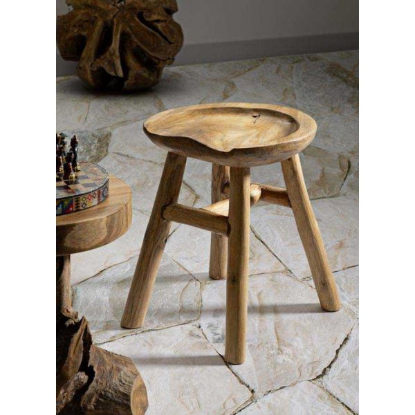 Tabouret bas en teck Sel 35 x 30 x 42 cm - 8