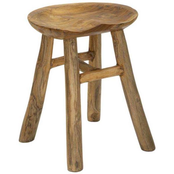 Tabouret bas en teck Sel 35 x 30 x 42 cm