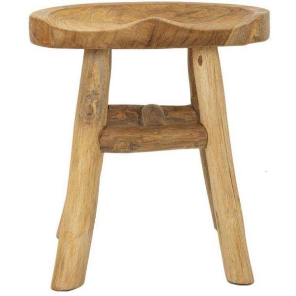 Tabouret bas en teck 40 x 32 x 42 cm - 79,90