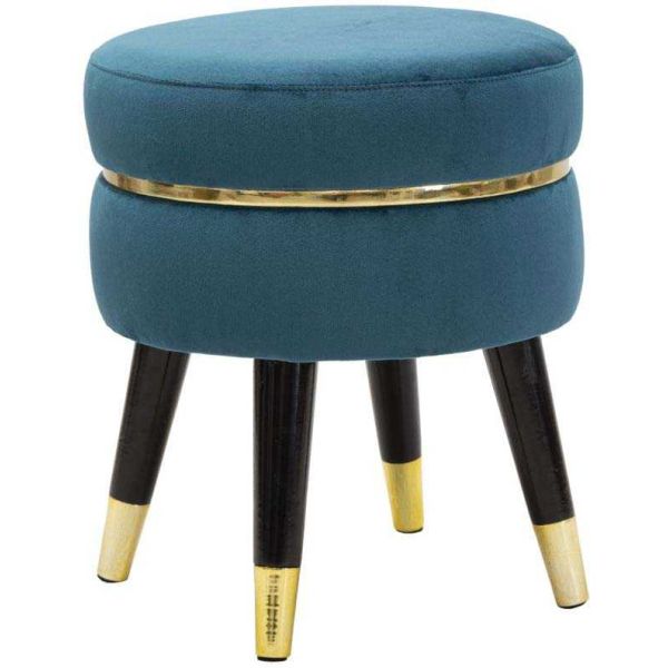 Tabouret bas en tissu Paris 35 x 40.5 cm
