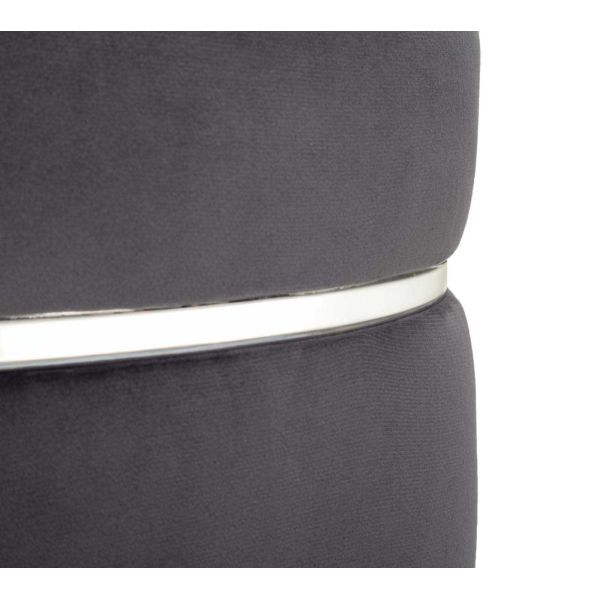 Tabouret bas en tissu Paris 35 x 40.5 cm - 5