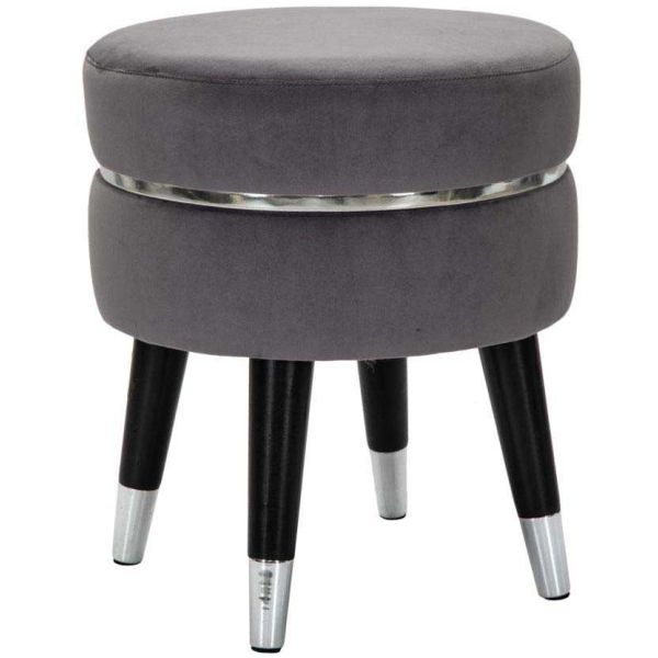 Tabouret bas en tissu Paris 35 x 40.5 cm