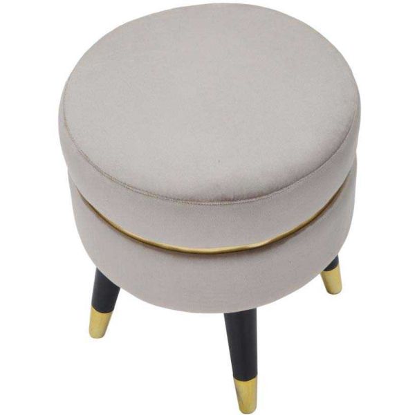 Tabouret bas en tissu Paris 35 x 40.5 cm - 5