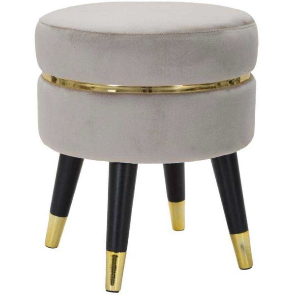Tabouret bas en tissu Paris 35 x 40.5 cm