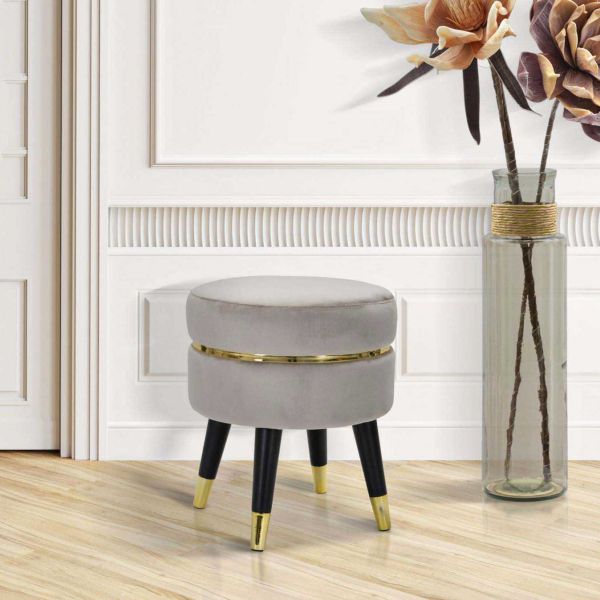 Tabouret bas en tissu Paris 35 x 40.5 cm - MAURO FERRETTI