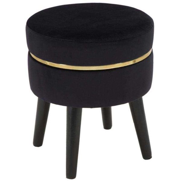 Tabouret bas en tissu Paris 35 x 40.5 cm