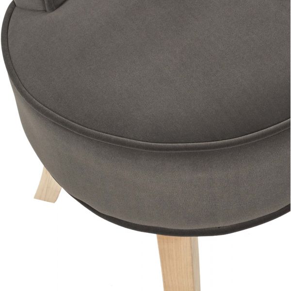 Tabouret bas en velours Eleonor - 7