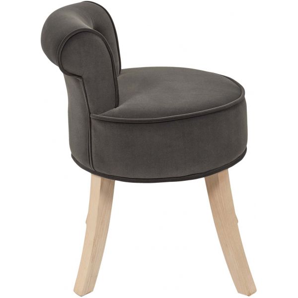 Tabouret bas en velours Eleonor - 5