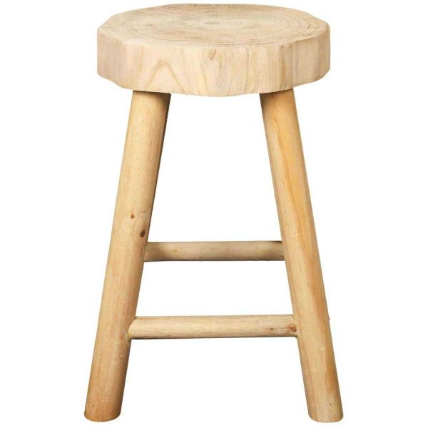 Tabouret en bois de paulownia Harald - THE HOME DECO FACTORY
