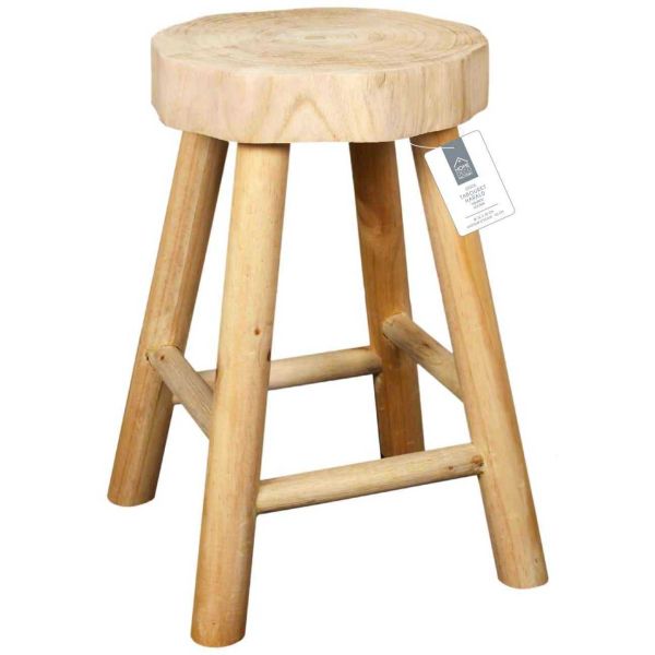 Tabouret en bois de paulownia Harald - 29,90
