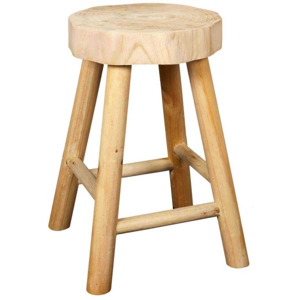 Tabouret en bois de paulownia Harald