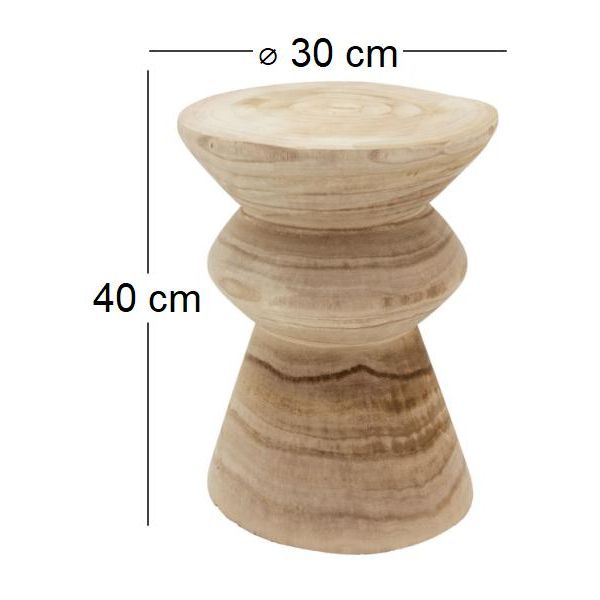 Tabouret en bois paulownia - AUB-6411