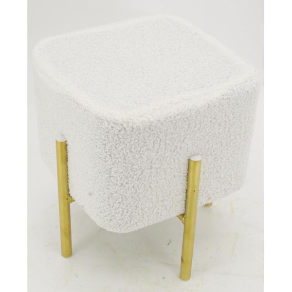 Tabouret carré pied doré Gatsby - AUBRY GASPARD